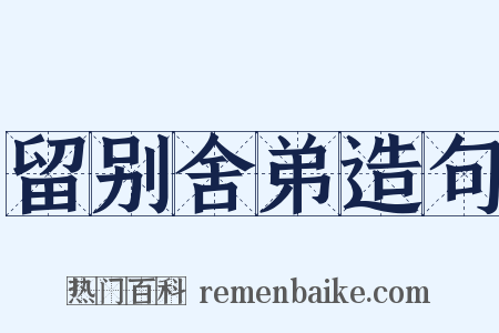 留别舍弟造句是什么意思的图片